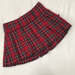 Royal Bones schoolgirl plaid skirt